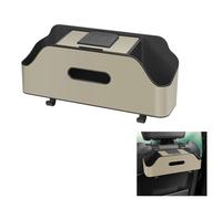 AAZENG Car Headrest Backseat Organizer for Vauxhall Grandland (A18 2017-2025 2026),Multi-Purpose Storage Box With Cup Holder And Tissue Dispenser,Phone Stand And Hanging Hooks 1pc,Beige