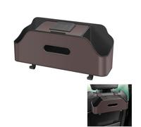 AAZENG Car Headrest Backseat Organizer for Vauxhall Grandland (A18 2017-2025 2026),Multi-Purpose Storage Box With Cup Holder And Tissue Dispenser,Phone Stand And Hanging Hooks 1pc,Brown