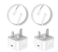 AAZV iPhone 15 Fast Charger Plug And Cable [MFi Certified],PD 20W USB C Charger With 6 FT USB C Cable 2 Pack, Compatible iPhone 15/15 Plus/15 Pro/15 Pro Max, iPad Pro/Air/Mini (2M-2PACK)