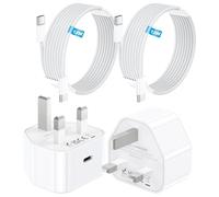AAZV iPhone 16 Fast Charger Plug And Cable 2 Pack,PD 20W USB C Charger With 6 FT USB C Cable 2 Pack, Compatible iPhone 16/15/15 Plus/15 Pro/15 Pro Max, iPad Pro/Air/Mini [MFi Certified]