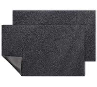 AAZZKANG 2 Pack Multi-Purpose Door Mat for Indoor or Outdoor Use Non Slip Utility Mats Ultra Absorb Mud Easy to Clean Large Welcome Doormat for Entry,Front Door,Indoor,High Traffic Areas Grey 60x90cm