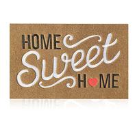 AAZZKANG Brown Doormat Home Sweet Home Welcome Mat with Non Slip Rubber Backing Outdoor Indoor Entrance Door Mat