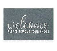 AAZZKANG Doormat Outdoor Entrance with Non Slip Rubber Backing Welcome Please Remove Your Shoes Mat Easy to Clean Indoor Door Mat for Entrance