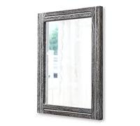 AAZZKANG Rustic Mirror Large Wood Framed Wall Mirror 65 x 45 cm Rectangle Bedroom Bathroom Farmhouse Vanity Mirror