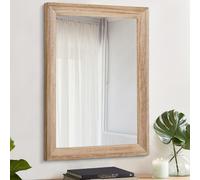 AAZZKANG Rustic Mirrors for Wall Large 65x45cm Rectangle Wood Frame Mirror Farmhouse Bedroom Bathroom Decorative Mirror
