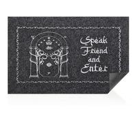 AAZZKANG Speak Friend and Enter Welcome Mat Funny Indoor Outdoor Doormat with Non Slip Ultra Absorb Mud Entrance Mats for Front Door Outside Inside Large 60x90cm