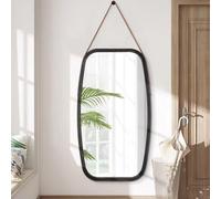 AAZZKANG Wall Mirror Large Retro Hanging Mirror with Wood Frame Decorative Rectangle Mirror for Bedroom Living Room Vanity Room 77x44cm