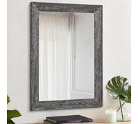 AAZZKANG Wall Mirror with Wood Frame Rectangle Rustic Large 65x45cm Decorative Farmhouse Bedroom Bathroom Hanging Mirrors Wall Decor