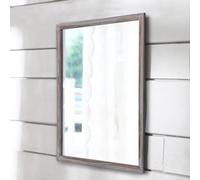 AAZZKANG Wood Framed Large 65x45cm Rectangular Rustic Wall Mirror - Farmhouse Decorative Hanging for Bathroom, Living Room, Bedroom