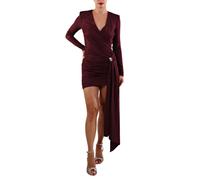 Ab-719-47E2-V590 Draped Jersey Minidress - female - Elisabetta Franchi - Party Dresses - Brown - M - Dresses M