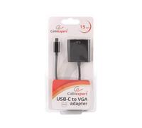 AB-CM-VGAF-01 Adapter USB 3.1 D-Sub 15pin HD Female, USB C Male 0.15m GEMBIRD