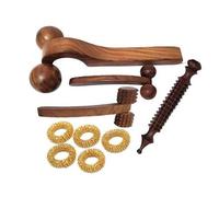 AB CRAFT Sujok Ring Finger Massage for Metal Ring Finger Massager & Wooden Therapy Massager Tools/Back/Leg/Foot/Neck Multipurpose Use (Pack of 9)