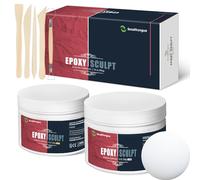 AB Epoxy Sculpt Clay, with Tools, White, 2 Part Modeling Compound 1 Pound | For Retrofitting and Sculpture| Safety material| Odorless