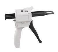 AB Glue Gun 50ML Universal 1:1 and 2:1 Adhesive Application Handle Tool High Strength Plastic Lightweight Sturdy for DIY Crafts Home Repairs Black Gray 7.5 x 2.3 x 6 Inches