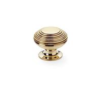 AB Hardware 40mm Aged Solid Brass Heavy Beehive Cupboard Door Knobs Handles Drawer Knob