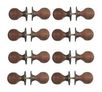 AB Hardware 8 Pairs of Rosewood & Matt Antique Beehive Door Knobs Traditional Rim & Mortice Compatible