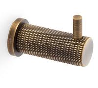 AB Hardware Antique Solid Brass Knurled Projected Coat Wall Hook Bathroom Doors Door Heavy