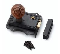 AB Hardware Black Brass Olde Victorian Rim Lock Rosewood Matt Antique Beehive Door Knobs