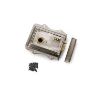 AB Hardware Pewter & Antique Brass Olde Victorian Rim Latch Snib Bathroom Door Lock Set