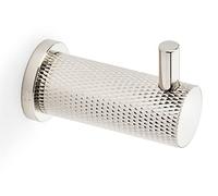 AB Hardware Polished Nickel Solid Brass Knurled Projected Coat Wall Hook Bathroom Doors Door