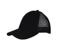AB Hats and Accessories Lightweight Mesh Baseball Cap, 50% Cotton & 50% Polyester, Snapback, 6 Colours (UK, Alpha, One Size, Black)