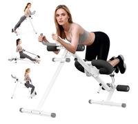 Ab Machine, Ab Workout Equipment, 5-in-1 Adjustable Ab Trainer Machine for Abs Workout at Home Gym, Full-Body Core Workout Equipment with 10 Length Levels, LED Display & Silent Rollers for Home Use