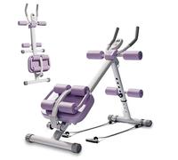 Ab Machine, Abdominal Trainer for Home Use, Adjustable and Foldable Ab Toner for Core Workout, Full Body Shaping, Weight Loss Fitness Equipment for Men and Women