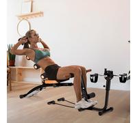 Ab Machine Abdominal Trainers, Multi-Functional Adjustable Ab Trainer, 6 In 1 Ab Workout Bench for Home Gym, Sit Up Machine for Full Body Exercise Black