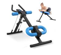 Ab Machine, Adjustable Ab Trainer Machine for Abs Workout at Home Gym, Abdominal Trainer for Stomach Workout, Foldable Abdominal Exercise Machine with Knee Protection and LCD Monitor (Blue)