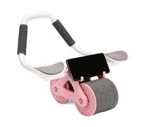 Ab Machine for Workout, Red Abdominal Automatic, Removable Basic Training Equipment - Portable Workout Supplies, Belly Roller for Home Gym