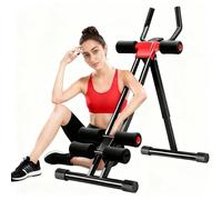 Ab Machine Home Gym Equipment, Adjustable Abdominal Trainer, Foldable Abs Workout Equipment for Home, 5 Gear Height Adjustable Core Strength Training Equipment