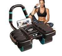 Ab Muscle Scooter - Ab Trainer with 4 Wheels | Automatic Ab Exercise Rear View for Core, Home Workout, Fitness Exercises & Workout