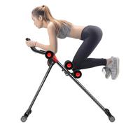 ab Red Black Height Adjustable Ab Trainer, Full Body Foldable Waist Trainer for Home Gym, Suitable for Beginners