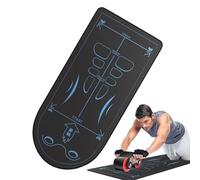 Ab Roller Knee Pad - 7mm Thick Non-Slip Exercise Mat, Noise Isolating Floor Protector | Modern Design Stylish for Home Gym Equipment, Hardwood Flooring and Carpet Training