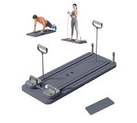 Ab Roller Pilates Board - Full-Body Workout Trainer with Automatic Rebound, Ideal for Core Strength & Abdominal Training, Durable for Men & Women Home & Gym Use Grey