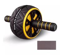 Ab Roller Wheel and Knee Mat, Abs Workout Equipment for Abdominal & Core Strength Training, Home Gym Fitness Exercise Wheels for Women Men, Abdominal Wheel (yellow)