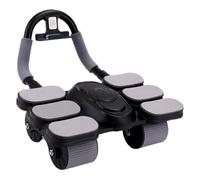 Ab Roller Wheel, Automatic Rebound Machine, Four Wheel Abdominal Roller, Core Workout Exercise Equipment, Women Men Fitness Training, Home Gym Strength Stability Ab Belly Trainer Kit 28.8x19.5x11.5cm