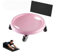 Ab Roller Wheel Core Slider with Knee Mat，Pink