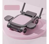 Ab Roller Wheel for Core Workout,Ab Roller Wheel for Core workout, abdominal wheel automatic rebound, four rounds Home Exercise Equipment (pink-with kneeling mat)