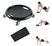 Ab Roller Wheel, Multifunctional Abdominal Wheel Board with Mat, 360° Rotating for Full Body Fat Burning Tummy Weight Control, Gym or Home Workout Equipment (Black)