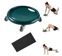 Ab Roller Wheel, Multifunctional Abdominal Wheel Board with Mat, 360° Rotating for Full Body Fat Burning Tummy Weight Control, Gym or Home Workout Equipment (Green)