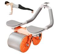 Ab Roller Wheel Trainer - 35 Cm Automatic Rebound Core Training Device, Double Abdominal Training Aid, Elbow Support | Home Fitness Equipment For Strength Belly Training Muscle Conditioning Pro Set