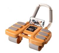 Ab Roller Wheel Upgraded 4-wheel Abdominal Exercise Wheel Core Trainer Roller with Knee Mat Phone Holder Elbow Support and Automatic Rebound, Abdomen Exercise Roller For Fitness Enthusiasts（orange）