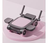 Ab Roller Wheel with 4 Wheels, Automatic Rebound Abdominal Trainer for Core Strength, Quiet Non-Slip Design, Home Gym Equipment for Men Women to Lose Belly Fat & Build Muscle (pink)