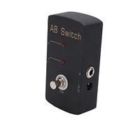 AB Switch Effect Pedal Monoblock Electric Guitar True Bypass 2mA Black - Transparent Tone Preservation, Channel Indicator, Durable Metal Shell for Reliable Stage Performance