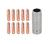 AB Tools 0.6mm Mini Contact Tips 10Pk & Shroud Hobby Welding Torch Welder Mig Gas