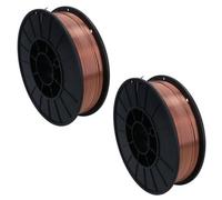 AB Tools 1.0mm Mild Steel Mig Welding Wire Spool Gas Argon Co2 5Kg Reel Copper Coated 2 Pack