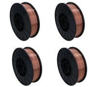 AB Tools 1.0mm Mild Steel Mig Welding Wire Spool Gas Argon Co2 5Kg Reel Copper Coated 4 Pack