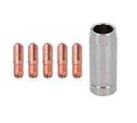 AB Tools 1.0mm Mini Contact Tips 5Pk & Shroud Hobby Welding Torch Welder Mig Gas