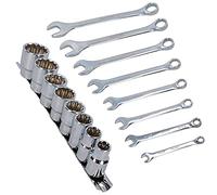 AB Tools 1/2" BSW 8pc Whitworth Shallow Sockets & 8pc BSW Whitworth Spanners TE078_TE079